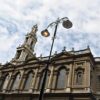 Image of the side of the St. Mary le Strand — a centuries-old church next to KCL. The church is built in a classic 18th century style.