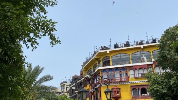 Yellow building located on Food Street Lahore