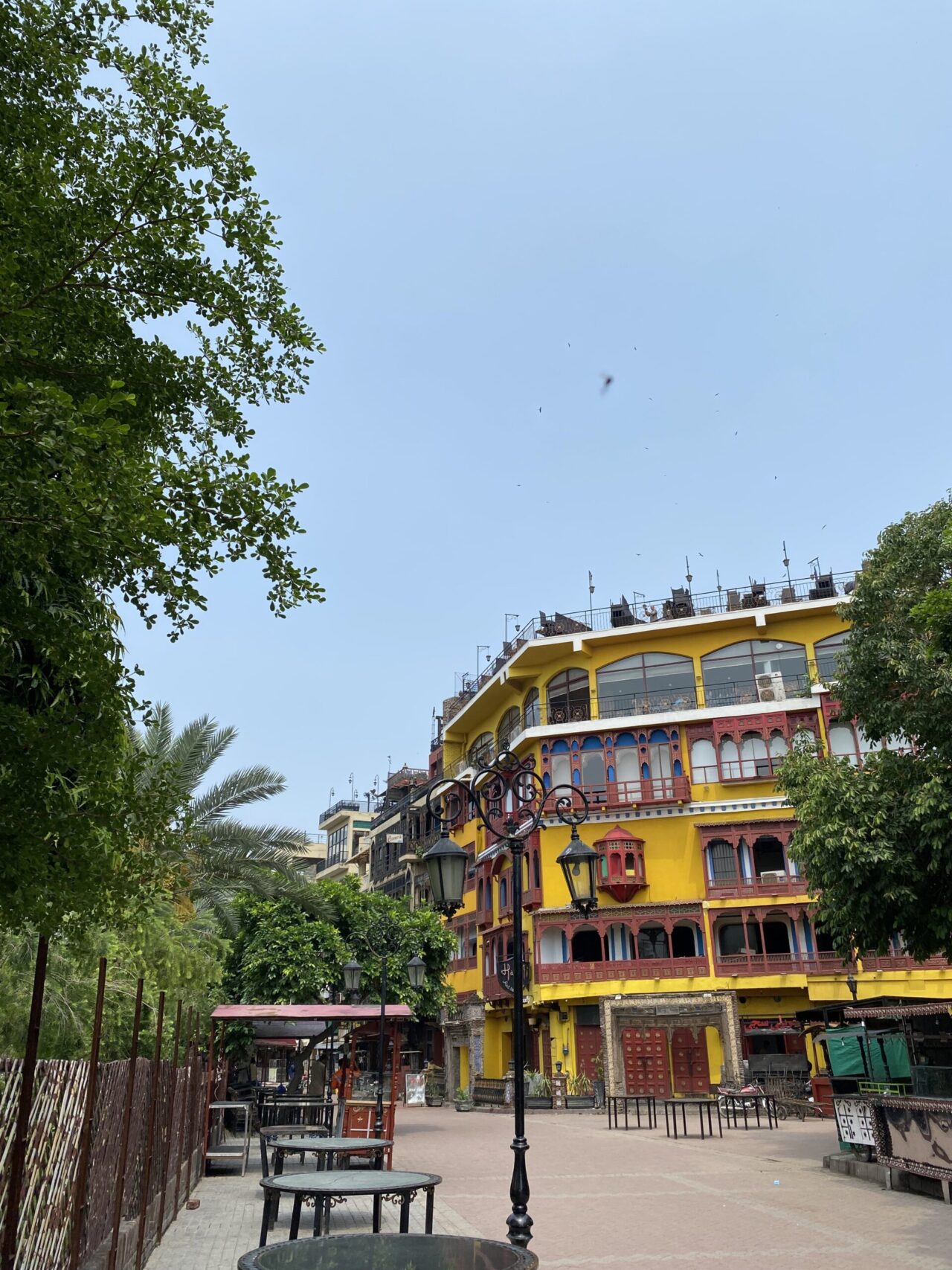 Yellow building located on Food Street Lahore