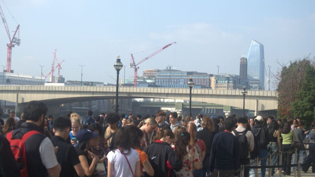 Student crowds at Fresher's Welcome Fair