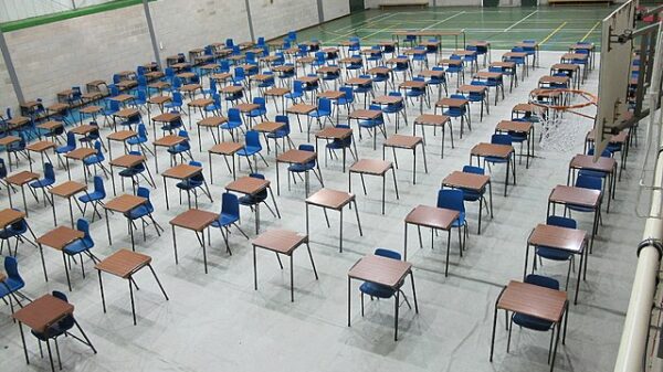 Exam Tables In Sports Hall