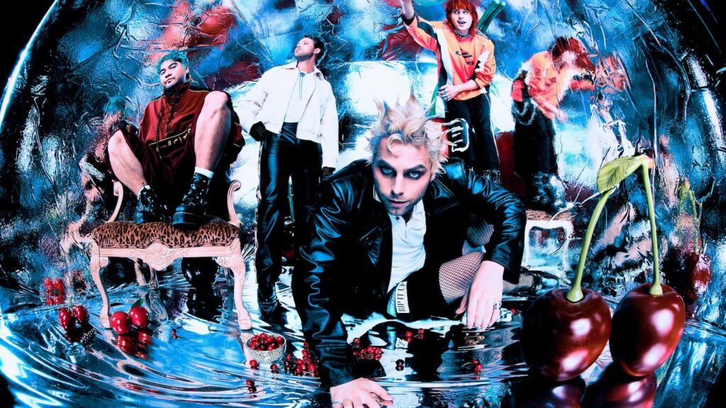 Members of 5 Seconds of Summer posing for promotional images for 'Everyone's A Star'