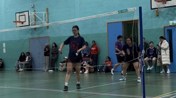 The KCL Women's doubles game in varsity