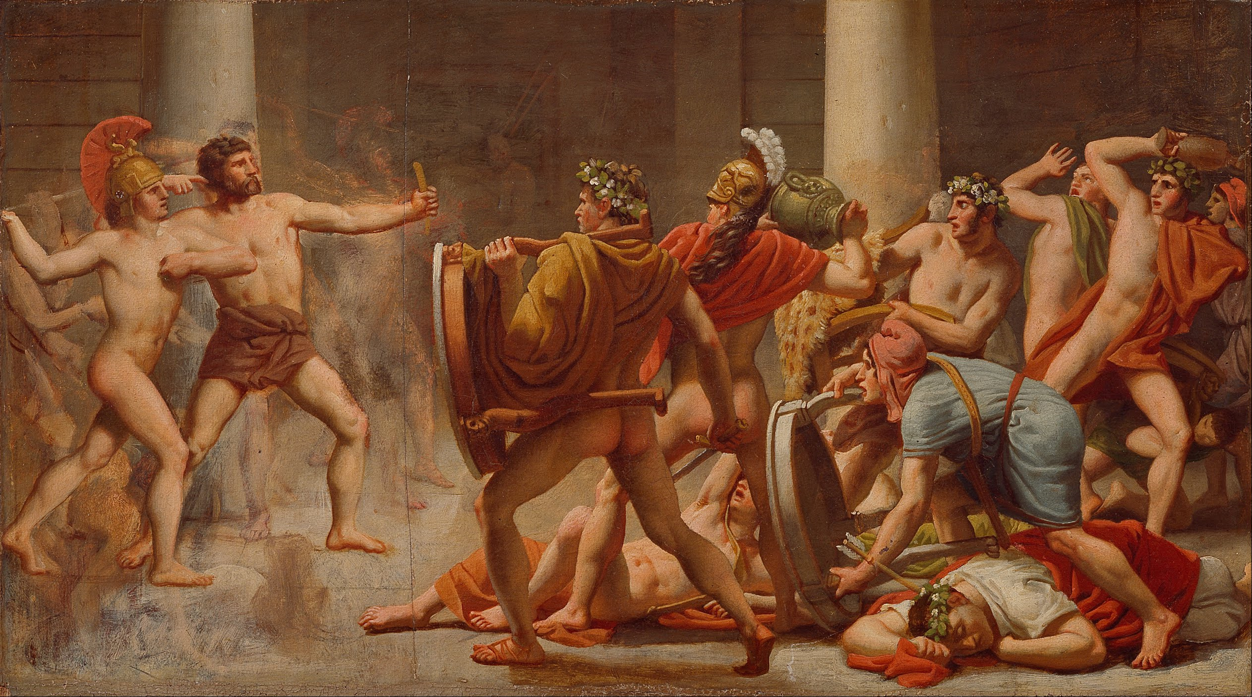 Christoffer Wilhelm Eckersberg - Ulysses' revenge on Penelope's suitors, Public domain, via Wikimedia Commons